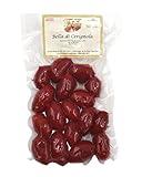 Fortuna's Bella di Cerignola Red Olives - Imported from Puglia, Italy | Mild, Fruity, & Clean Flavor | Firm Texture & Meatiness | Ideal for Antipasto | 8oz Bag