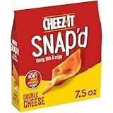 Cheez-It Snap'd Cheese Cracker Chips, Thin Crisps, Lunch Snacks, Double Cheese, 7.5oz Bag (1 Bag)