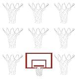 8 Pcs Mini Basketball Nets Replacement for 8"-10.25" Basketball Rims Nylon Small Basketball Hoop Net Outdoor Indoor Basketball Net for Kids