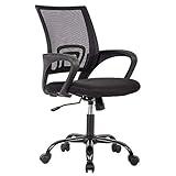 BestOffice Office Chair Ergonomic Cheap Desk Chair Mesh Computer Chair Lumbar Support Modern Executive Adjustable Stool Rolling Swivel Chair for Back Pain (Black)