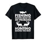 Funny Fishing And Hunting Gift Christmas Humor Hunter Cool T-Shirt