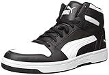 PUMA Mens Rebound Layup Sneaker, PUMA Mens black-PUMA Mens white, 11.5