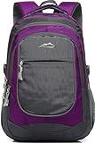 ProEtrade Extra Large Backpack Bookbag for College Travel Laptop Business Hiking Backpack Fit Laptop Up to 17 Inch Sturdy Multi Compartment Gifts for Men Women Night Light Reflective (Light Purple A)