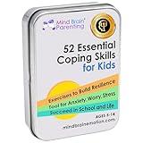 Mind Brain Emotion 52 Essential Coping Skills for Kids: Mindfulness CBT Cards for Stress, Anxiety, Anger, Executive Functioning, Coping Strategies for Anxious Generation, Family, School Therapy Game