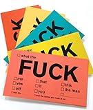 F Bomb Business Cards, Offensive Sarcastic Adult Teacher Professor Student Humor Gag Gift - Multi-Color - Pack of 25