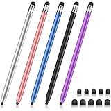 Stylus Pen for touchscreen [5 Pack] Stylus for iPad iPhone Android Phone Tablet stylist; High Sensitivity & Precision Fine Point rubber ends Universal capacitive touch screen pencil