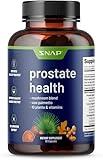 Snap Supplements Prostate Health Support Supplement - Natural Prostate Supplements for Men with Organic Saw Palmetto Extract & Turmeric, Prostate Support, Urinary Tract Health (90 Capsules)