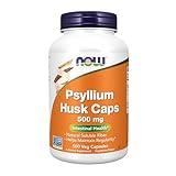 NOW Foods Supplements, Psyllium Husk Caps 500 mg, Non-GMO Project Verified, Natural Soluble Fiber, Intestinal Health*, 500 Veg Capsules