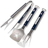 YouTheFan NFL Dallas Cowboys Spirit Series 3-Piece BBQ Set , Stainless Steel, 22" x 9"