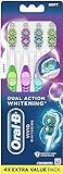 Oral-B Vivid Dual Action Whitening Toothbrushes, Soft, 4 Count (Packaging and Product Color May Vary)