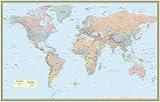 World Map Poster (32 x 50 inches) - Laminated: - a QuickStudy Reference