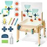 KiwiCo Water and Sand Sensory Table | Includes 26 Accessory Pcs: Pipes, Spinners, Water Wheel, Paint Crayons, and More | Outdoor Water Table for Toddlers Ages 3+