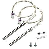 YAOAWE 2 Pack Hot Rod Igniter Kit Replacement for Pit Boss, Pellet Grill Igniter Rod Heating Element Compatible with Pitboss, for Traeger & Camp Chef Grill, with 2 Fuses