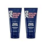 Dollar Shave Club Butter, For Sensitive Skin, A Translucent Shaving Cream & Gel Alternative, Designed Gentle Glide, Helps To Fight Razor Bumps and Ingrown Hairs (Pack of 2), Blue