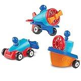 Learning Resources 1-2-3 Build it! Car, Boat, Plane, 15 Pieces