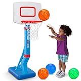 Toddler Basketball Hoop Indoor Mini Adjustable Poolside Basketball Goal with Ball Pump for Boys Girls Outdoor Toys for Backyard Game Outside Basketball Toy for Kids Age 2-4 3-5 6 7 4-8 Birthday Gifts