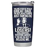 BETHEGIFT Gifts for Dad from Daughter, Son, Kids - Dad Gifts for Christmas, Fathers Day - Present for Dad - Birthday Gifts for Dad - Dad Tumbler 20oz, Navy