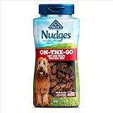 Blue Buffalo Nudges Bite-size Chewy Dog Treats with Real USA Beef, Made with Natural Ingredients, Great for On-the-Go, 5.5-oz. Container