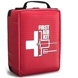 Professional First Aid Kit, Trauma First Aid Kit with Labelled Compartments Molle System for Car, Hiking, Backpacking, Camping, Traveling, and Cycling[New Upgrade]