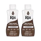 Rit Dye Multi-Purpose Liquid 8 OZ. | Great for Clothing, Accessories, Décor, and Much More | 2-Pack, Dark Brown