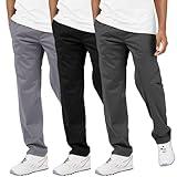 Ultra Performance 3 Pack Mens Athletic Open Bottom Sweatpants Active Track Pants Casual Tricot Wide Leg Sweat Pants for Men