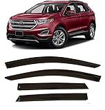 2015-2024 Tape-On Side Window Deflector Visors for Ford Edge SE SEL ST ST-Line Titanium Tinted Rain Guards 2016 2017 2018 2019 2020 2021 2022 2023