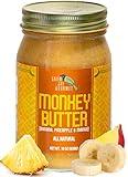 Green Jay Gourmet Monkey Butter - All-Natural, Gluten-Free Banana Butter - Pineapple Spread with Bananas & Mango - Gourmet Fruit Butter - No Corn Syrup, Preservatives or Trans-Fats - 19 Ounces