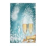 ALAZA Happy New Year Kitchen Towels Absorbent Dish Towels Soft Wash Clothes for Drying Dishes Cleaning Towels for Home Decorations 1 Piece, 28 X 18 Inch