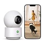 AOSU 2K Security Camera Indoor, Baby Monitor Pet Camera 360-Degree for Home Security,Camera with 5/2.4 GHz Wi-Fi Router, One-Touch Call, Smart Motion Tracking, IR Night Vision, Compatible with Alexa