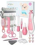 OTTOLIVES Baby Healthcare and Grooming Kit, Baby Electric Nail Trimmer Set Newborn Nursery Health Care Set for Newborn Infant Toddlers Baby Boys Girls Kids (Pink)