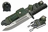 SZCO Supplies 12.75" M-9 Bayonet Military Style Tactical Saw Back Knife,Green/Black