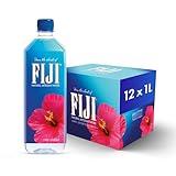 FIJI Natural Artesian Bottled Water 1 Liter / 33.8 Fl Ounce (Pack of 12) - 100% Natural Electrolytes