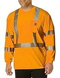 Carhartt Men's High Visibility Force Long Sleeve Class 3 Tee,Brite Orange,Large