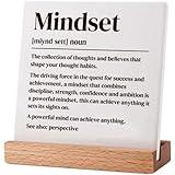 Inspirational Mindset Gifts for Coworker Friends, Motivational Mindset Gifts for Coworkers Colleague Team Student Friends, Self-improvement Reminder Positive Mindset Quotes Decor Ceramic Plaques