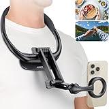 Neck Phone Holder, Magnetic Neck Phone Holder POV/Vlog, Foldable Phone Chest Mount, Hands Free Cell Phone Fit Magsafe iPhone 15 14 13 12 Seires Android Phones Content Creator Essentials.