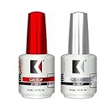 KUPA GelFinity - Soak Off Gel - Base & Top Coat Glossy Finish (No-Wipe) 0.5 Fl Oz