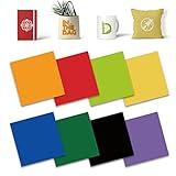 Solid Color Transfer Sheets, 8 Pcs 12"x 12" Plain Colors Pre-Printed Sublimation Paper for Heat Press Mug, DIY T- Shirts, Coasters Blanks