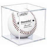 Danodoi Baseball Display Case UV Protected Acrylic Clear Baseball Holder Square Cube Ball Protector Memorabilia Autograph Display Box for Official Size Baseball