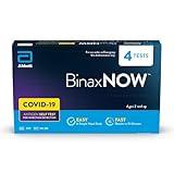 BinaxNOW COVID-19 Antigen Self Test, 1 Pack, 4 Tests Total, COVID Test With 15-Minute Results Without Sending to a Lab, Easy to Use at Home