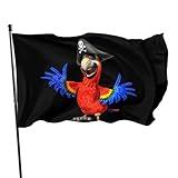 Pirate Parrot Flag 3x5 Ft Outside Breeze Outdoor Flags With Grommets For Yard Indoor Room Décor Banner Sign