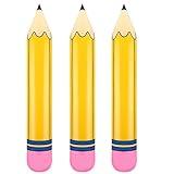 3 Pcs 27 Inch Giant Large Inflatable Pencil Back to School Graduation Decor Hanging Inflatable Pencil Classroom Decoration for Back to School Classroom Garden Room Birthday Party Decorations