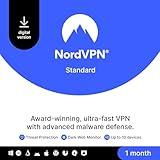 NordVPN Standard – 1-Month - VPN & Cybersecurity Software For 10 Devices – Block Malware, Malicious Links & Ads, Protect Personal Information - PC/Mac/Mobile [Online Code]