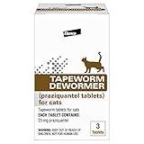 Elanco Tapeworm Dewormer (praziquantel tablets) for Cats and Kittens 6 Weeks and Older, 3-count