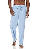 Amazon Essentials Men's Straight-Fit Woven Pajama Pant, Light Blue Stripe, Medium