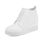 DREAM PAIRS Womens Platform Wedge Sneakers Ankle Booties White Size 10 M Us Wedge-Snkr-1