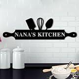 Kitchen Gifts, Custom Metal Sign for Kitchen, Personalized Kitchen Signs, Kitchen Wall Decor, Nana Mothers Day Gift, Custom Kitchen Sign (Style 2)