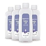 Amazon Basics Baby Oil, Lavender Scented, 14 Fl Oz (Pack of 4) (Previously Solimo)