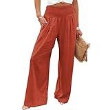 Generic Women Clothes Sale Under 10 Prime of Day Toy Deals October 2024 Clothes for Women's Split Leg Palazzo Pants for Women Beachwear for Women 2024 Wide Leg Maternity Jeans, Large, A01_orange