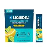 Liquid I.V.® Hydration Multiplier - Lemon Lime - Hydration Powder Packets | Electrolyte Drink Mix | Single-Serving Stick | Non-GMO | 1 Pack (16 Servings)