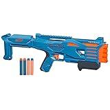 NERF Elite 2.0 Tetrad QS-4 Blaster, Includes 4 Elite Darts, 4-Barrel Blasting, Tactical Rail for Customizing Capability, Pump Action